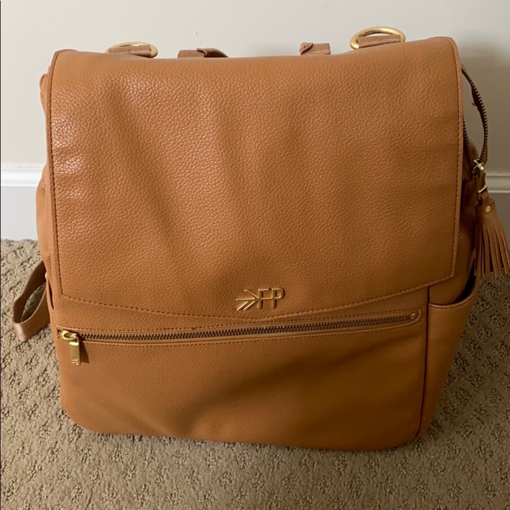 Freshly Picked cognac classic diaper bag